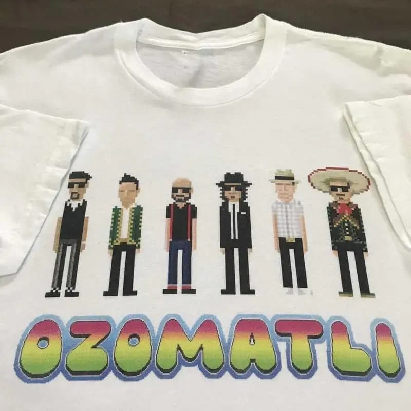Maglietta vintage in cotone con banda Ozomatli da concerto dalla S alla 5XL Cr191