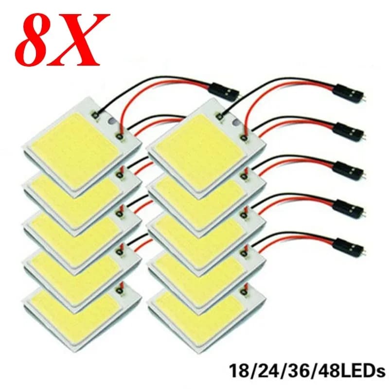 4 PCS Interior accessories car 18/24/48 SMD T10 4W 12V COB Indoor Car Panel LED Lights Lampadina Auto Cupola Light Car Panel