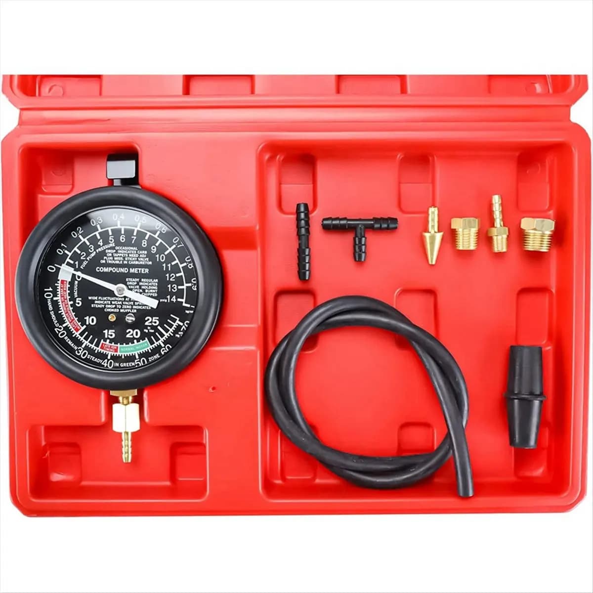 Kit misuratore tester per vuoto e pompa per auto A95G, misuratore tester per pompa e vuoto, diagnostica della pressione del carburatore per perdite