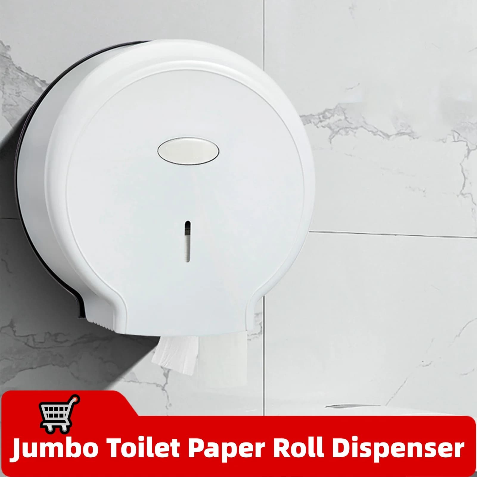 Scatola porta carta igienica Dispenser per rotolo di carta jumbo impermeabile per montaggio a parete per accessorio da bagno porta carta igienica a rotolo singolo