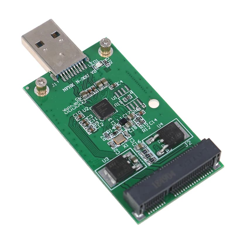 1Pc Mini USB 3.0 a PCIE mSATA SSD esterno PCBA Converter Scheda adattatore 6G Mini m-SATA SSD Custodia per 512GB 1TB m-SATA SSD