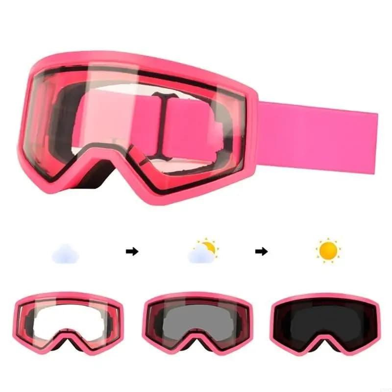 Occhiali da snowboard Maschere da sci antiappannamento Doppi strati Maschere da snowboard Maschere da sci fotocromatiche per
