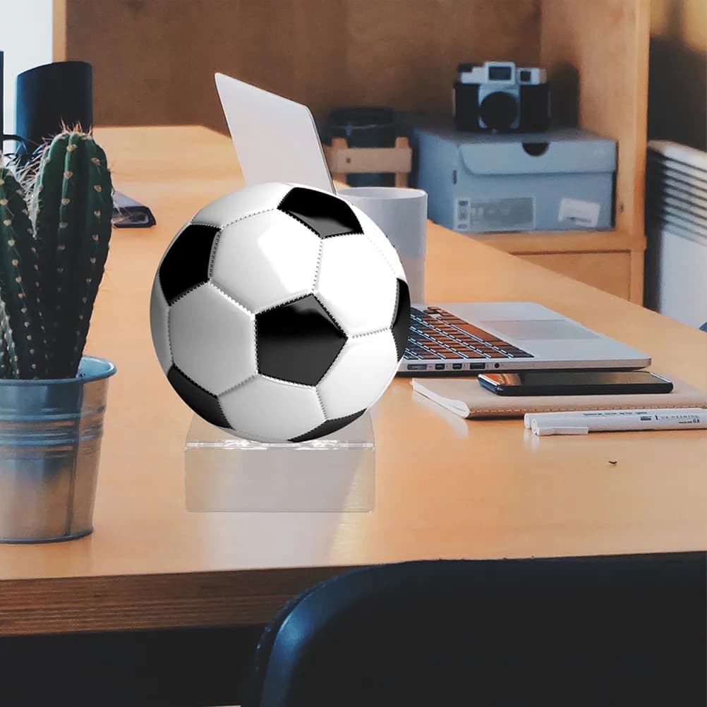 Exhibitor for Transparent Acrylic Balls, Stable Ball Base for Basketball, Football, Volleyball, Football, Bowling, Elegant and Minimalist