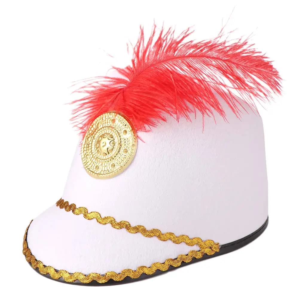 Dress Up Marching Band Hat Vintage Knight With Parade Uniform Hat Role Play Sun Protection Drum Major Hat Halloween