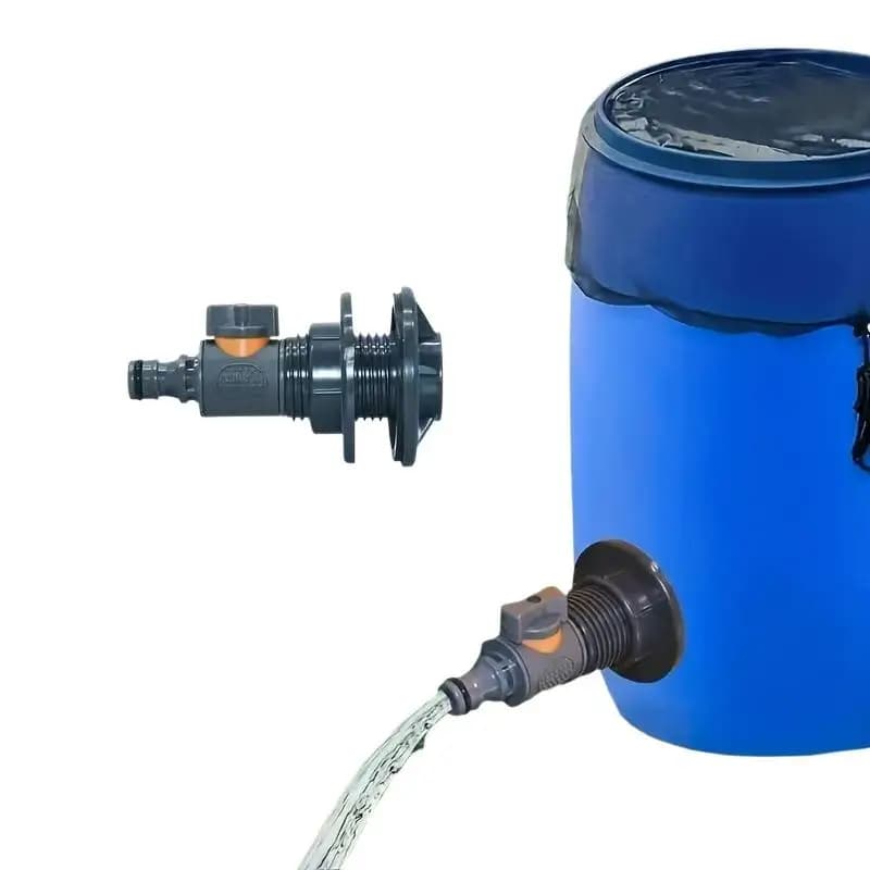 New 1/2 Inch PVC Spigot Rain Faucet Kit For Rain Barrels Aquariums Water Tanks Tubs Pools Garden Hose Fitting