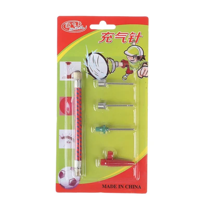 1Set Inflatable Needles Kit Sports Ball Basket Football Volleyball Bike Pneumatic Tube Inflator Kit Air Pump Tool