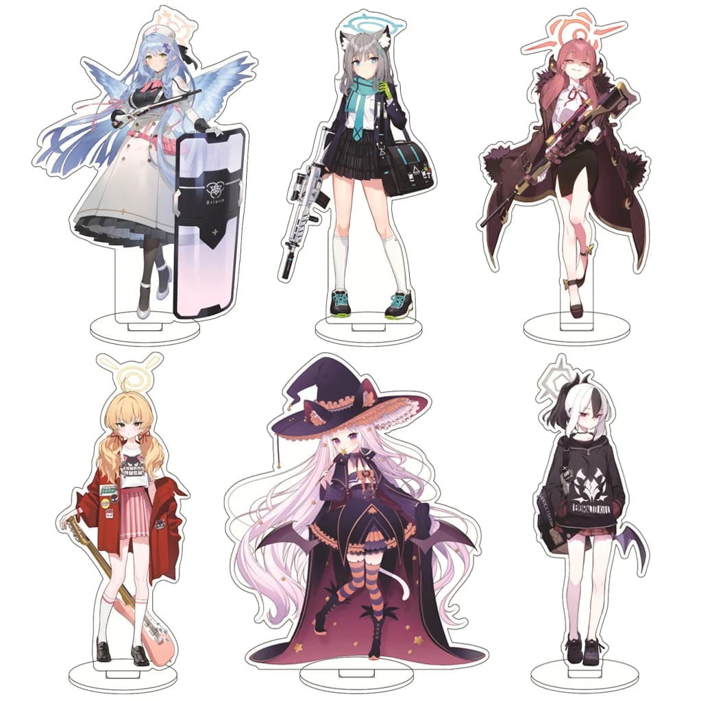 Statuetta in Acrilico da 16CM del Gioco Anime Blue Archive, Sorasaki Hina, Rikuhachima Aru, Onikata Kayoko, Ornamenti Cosplay, Regali di Natale