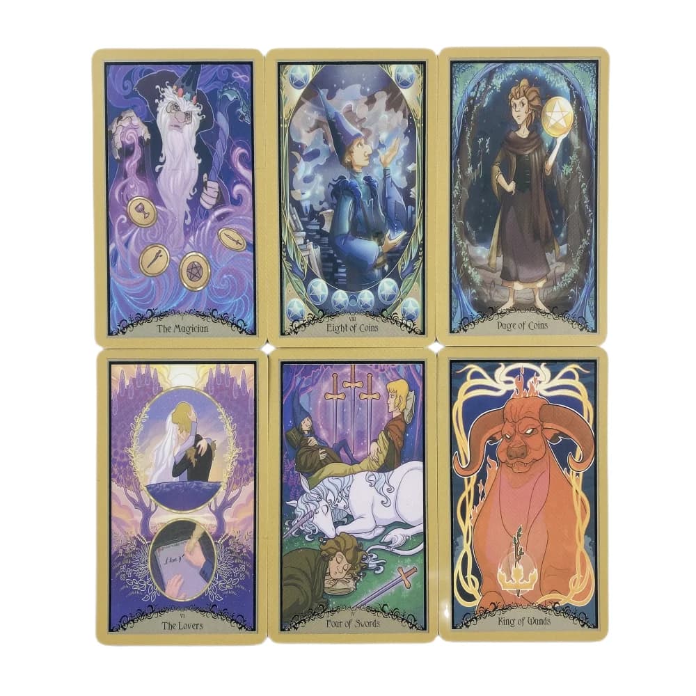 Carte dei Tarocchi The Last Unicorn, Mazzo da 78 Carte, Edizione in Inglese per Divinazione e Visione, Gioco da Tavolo