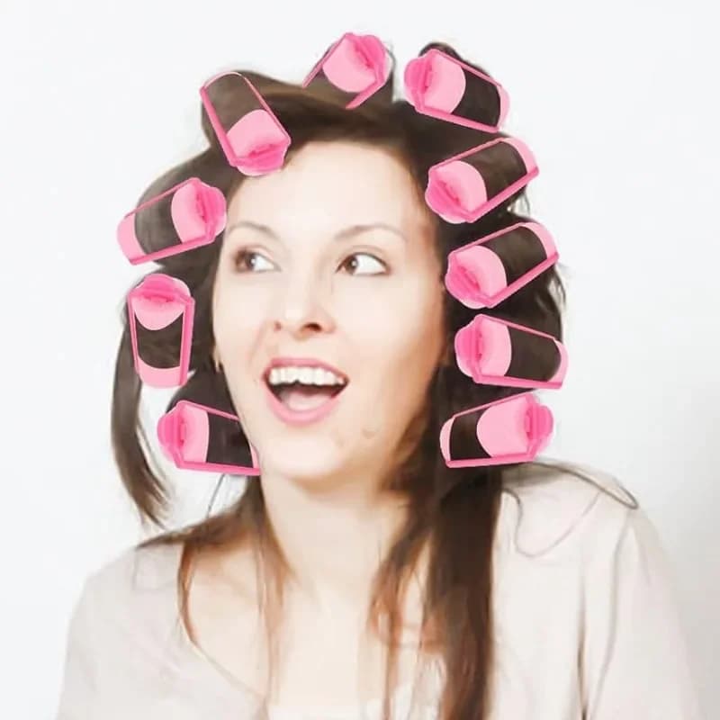 Iron curlers in foam shaped like pear flower, fungal hair curler, soft curlers without heat to sleep, hair curlers
