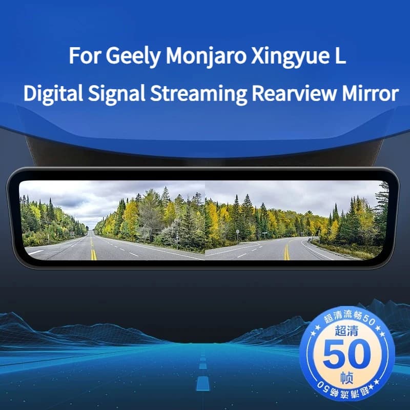 Specchietto Retrovisore con Dash Cam Digitale per Geely Monjaro Xingyue L, Visione Notturna HD, Registrazione in Loop, Accessori Auto