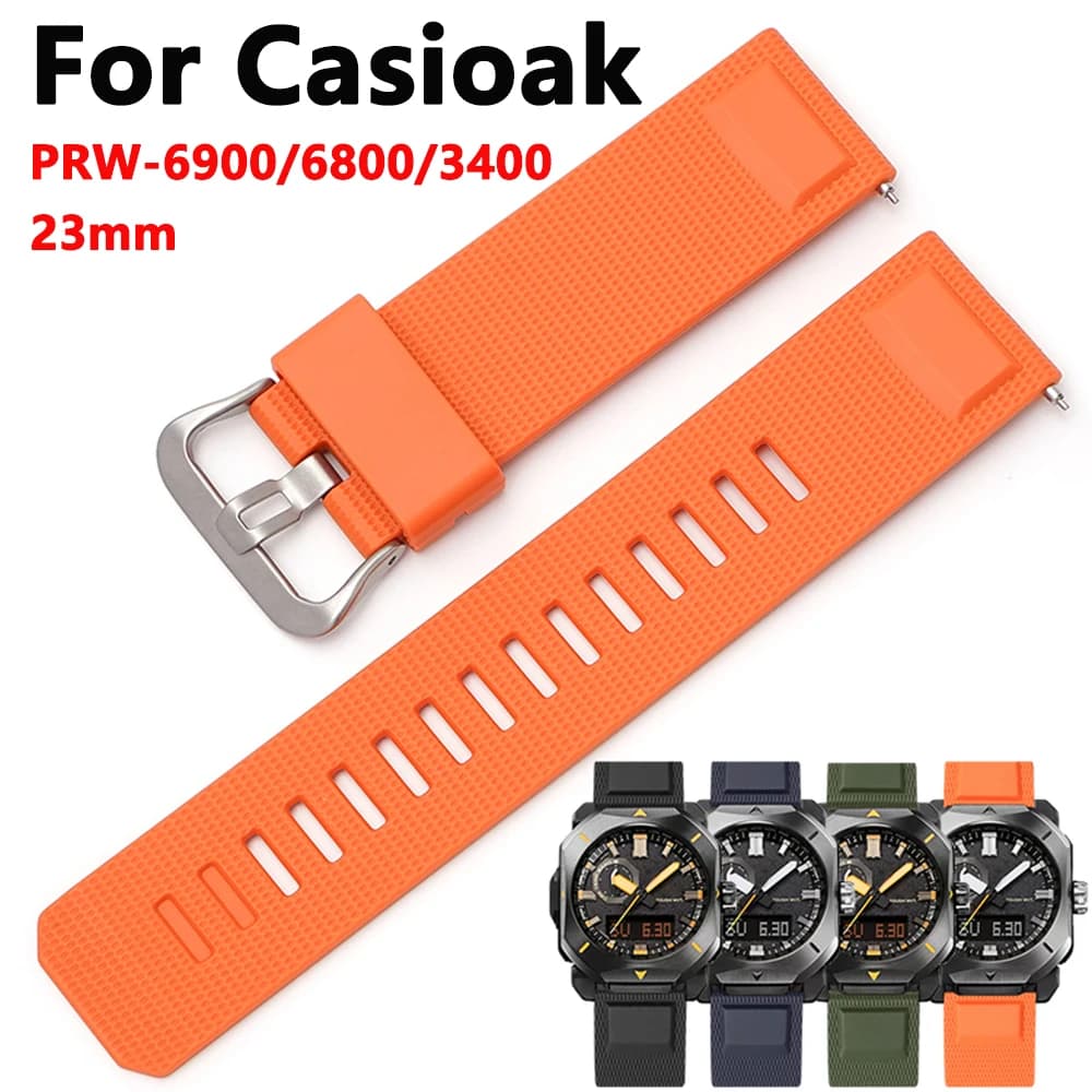 23mm Sports Silicone Watch Strap for PRW-6900 PRW-6800/3400 High Quality Rubber Straps Quick Release Accessories