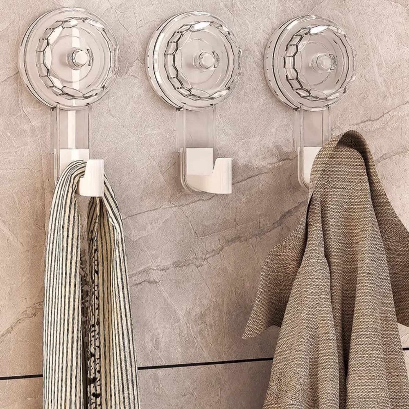 Ganci a ventosa potenti, riutilizzabili, per carichi pesanti, per bagno e cucina, appendiabiti da parete senza tracce