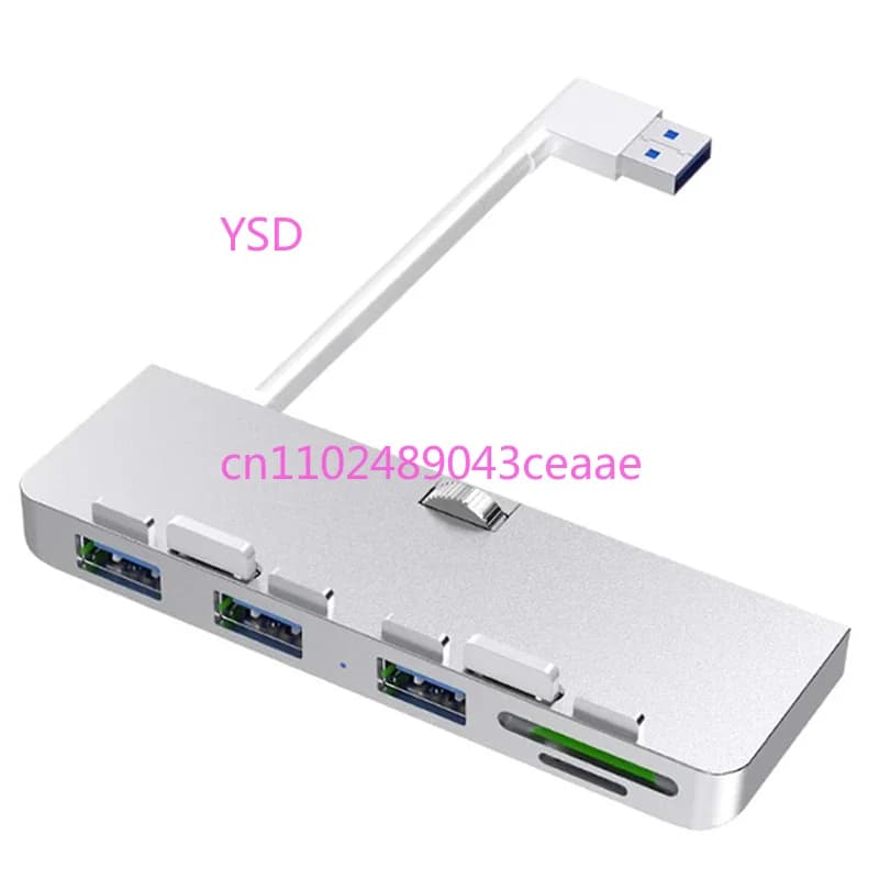 Aluminum Alloy USB 3.0 Splitter Hub 3 Port Adapter Compatible With iMac 21.5 27 Inch Slim Unibody Desktop