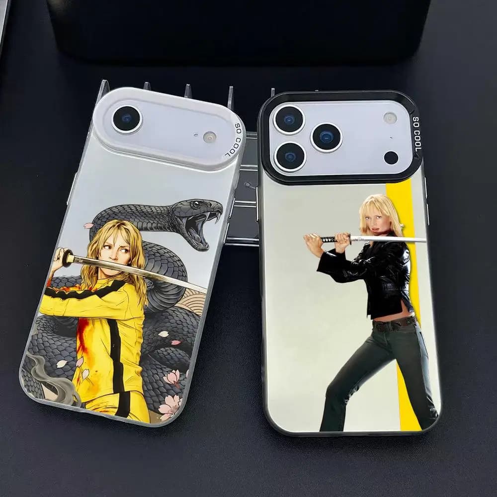 Custodia per telefono Movie K-Kill Bill per iPhone 17 16 15 14 13 12 11 Pro Max Air, colorata opaca laser Aurora antiurto