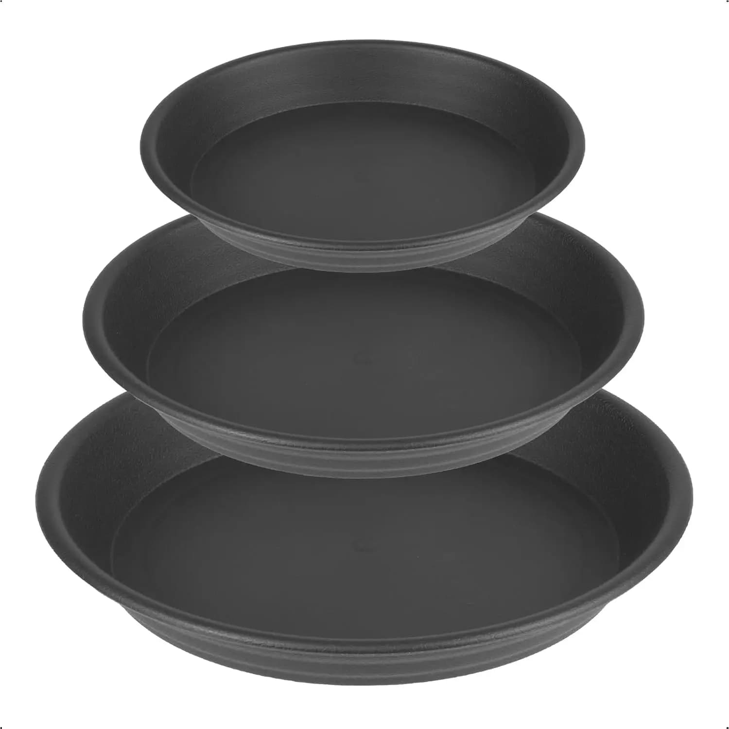 6 sottovasi in plastica per piante, misure assortite 6/8/10 pollici, vassoi spessi per la raccolta dell'acqua dalle vasi, per interni ed esterni.
