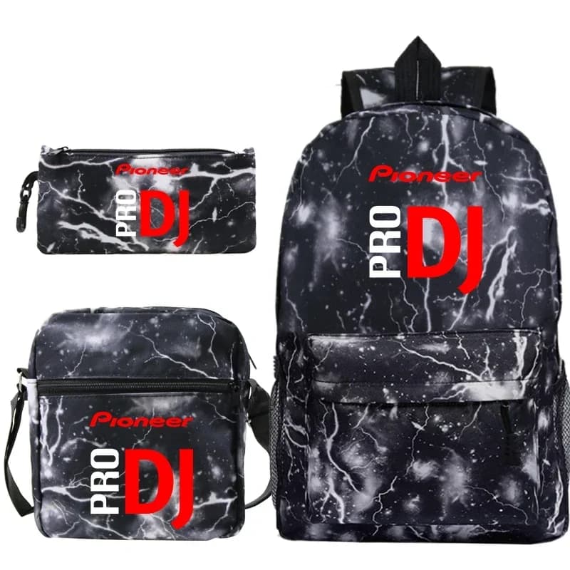 Pioneer Pro Dj Backpack 3pcs Set Students School Bags With Pencil Bag Shoulder Bag Boys Girls Bookbag Back to School Bag Gift