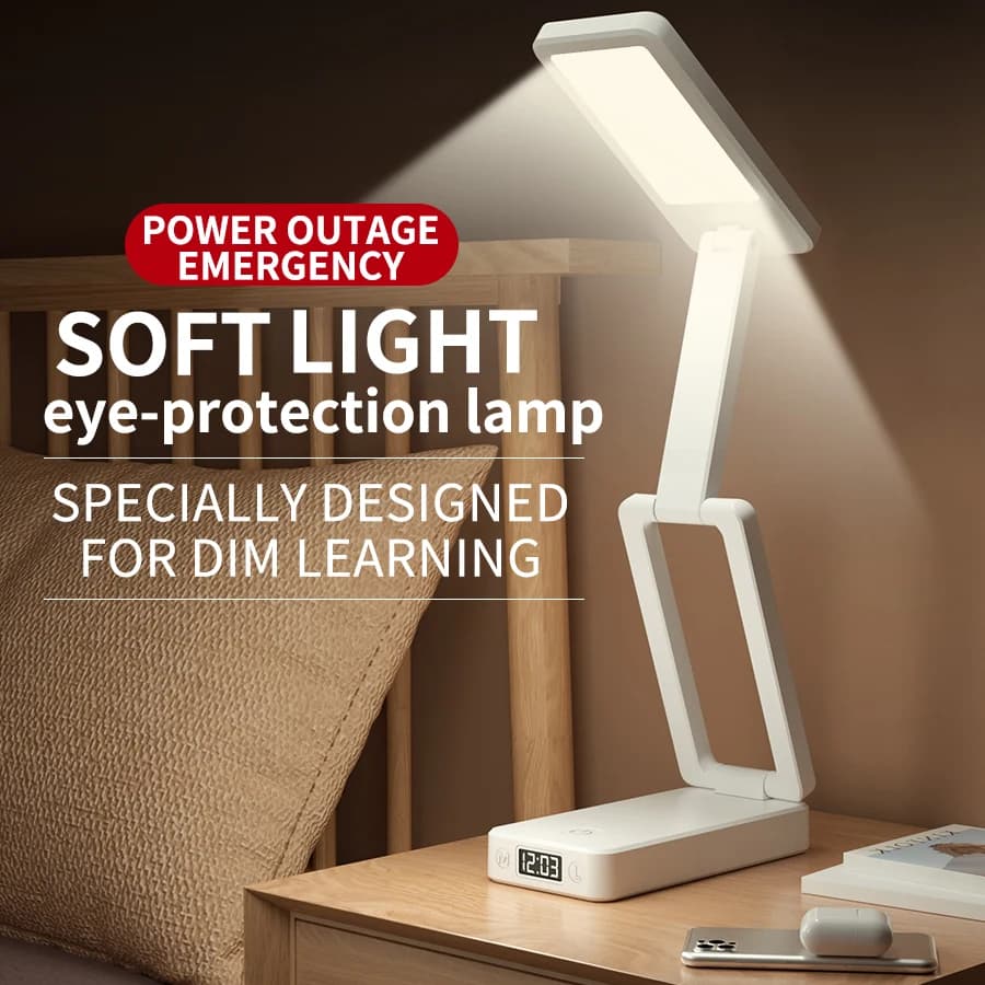 Desk Lamp Portable Rechargeable 180 ° Protective lamp for eyes with rotating layers soft light with home watch, office, dorm