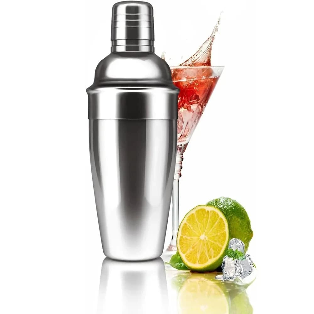 Shaker per cocktail professionale Cobbler con filtro integrato e coperchio a prova di perdite, strumento da bar per miscelare Margarita, Mojito, Whiskey.