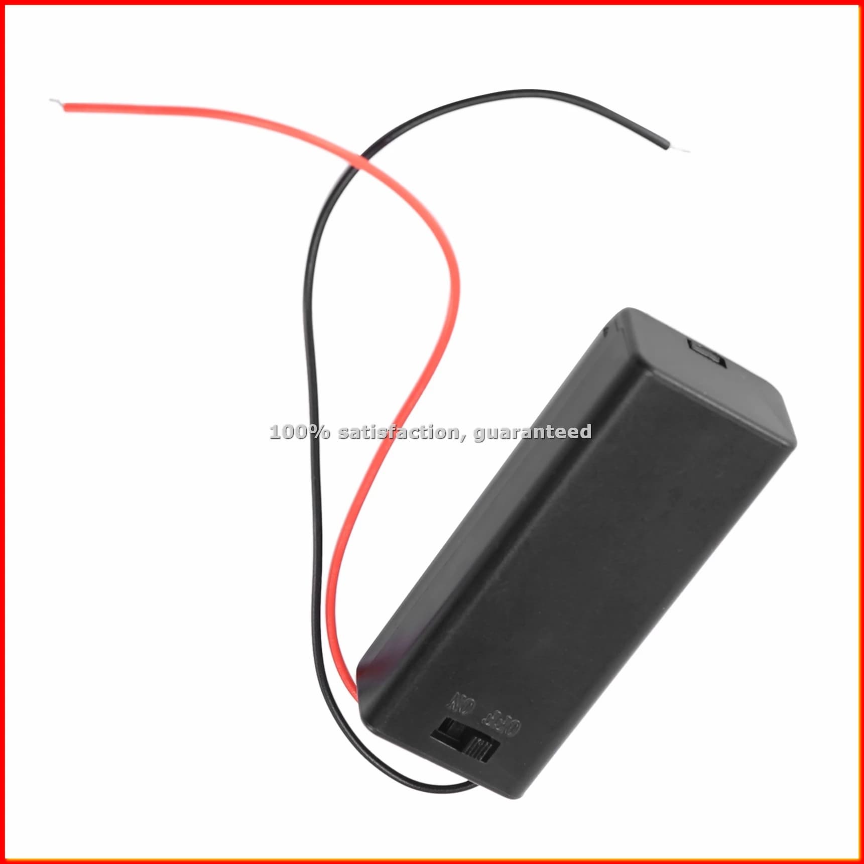 10 Pieces 2 AAA Battery Holder with ON/OFF Switch and Back Cover with Connection Cables, 3V Batteries Box - A68X