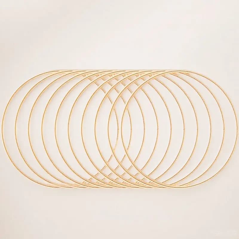10Pcs Metal Dreamcatcher Rings Premium Round Craft Hoops for DIY Wreaths Wall Hangings Plant Hangers Tassel Creations Home Decor