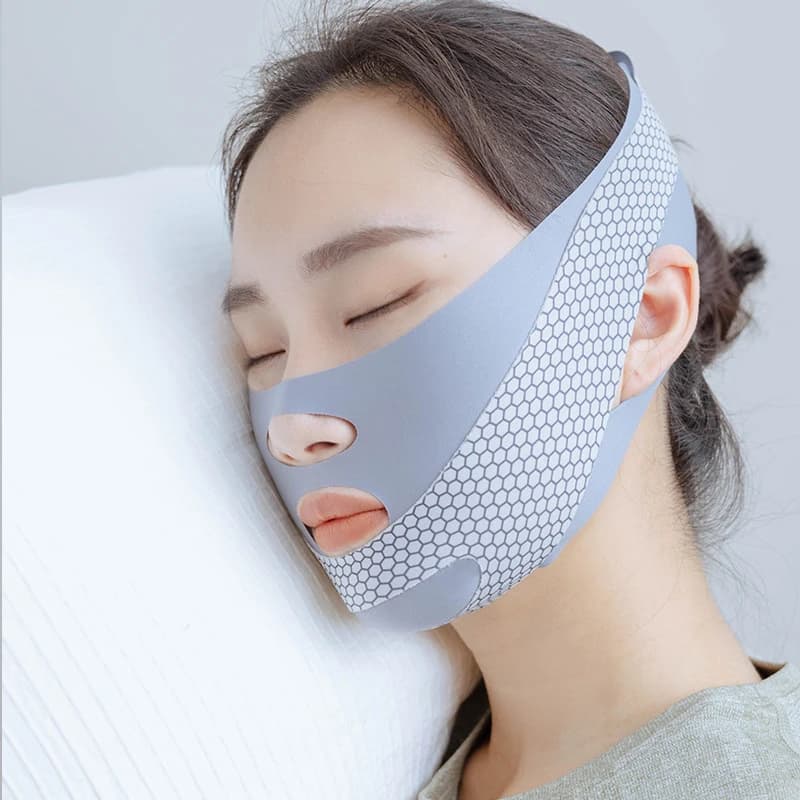 Z. Fascia Modellante Viso Effetto Lifting con Funzione Massaggio per Rilassamento e Riduzione del Doppio Mento