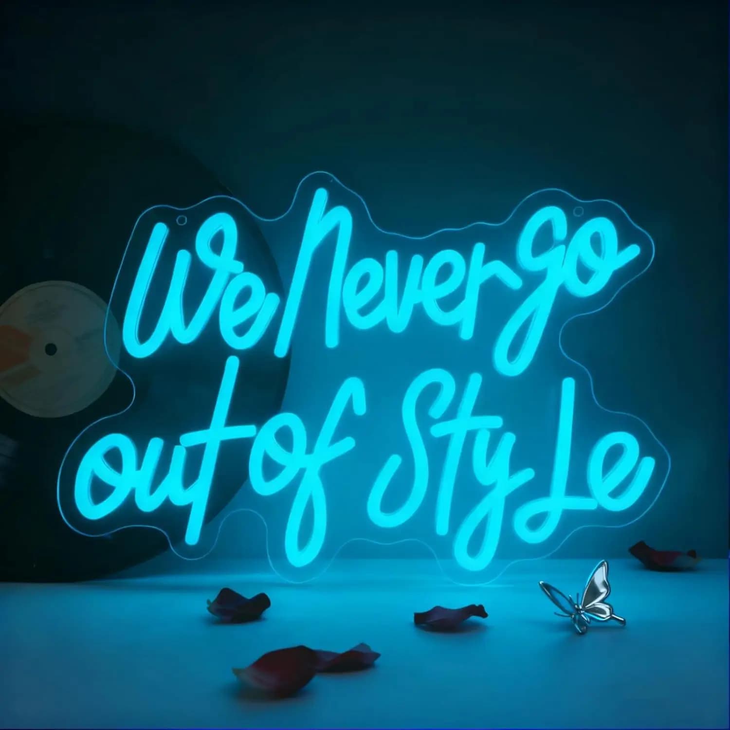 We Never Go Out Of Style Neon Sign USB Dimmable LED Light for Live Music Concert Bedroom Club Party Decor Gifts Night Light
