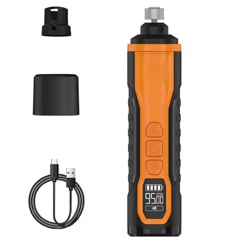 ABUI-Pet Electric Nail Grinder Rechargeable Dog Paw Grooming Nail Clipper LED Light 5 Speeds Adjustable