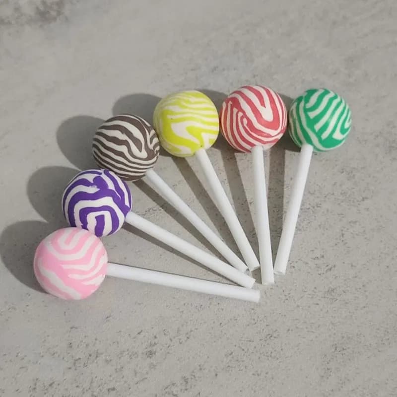 Ornamenti Rotondi in Argilla Polimerica Arcobaleno, Materiali per Artigianato Fai-da-Te, Accessori per Decorazioni Casa, Figurine, 6 Pezzi/Lotto