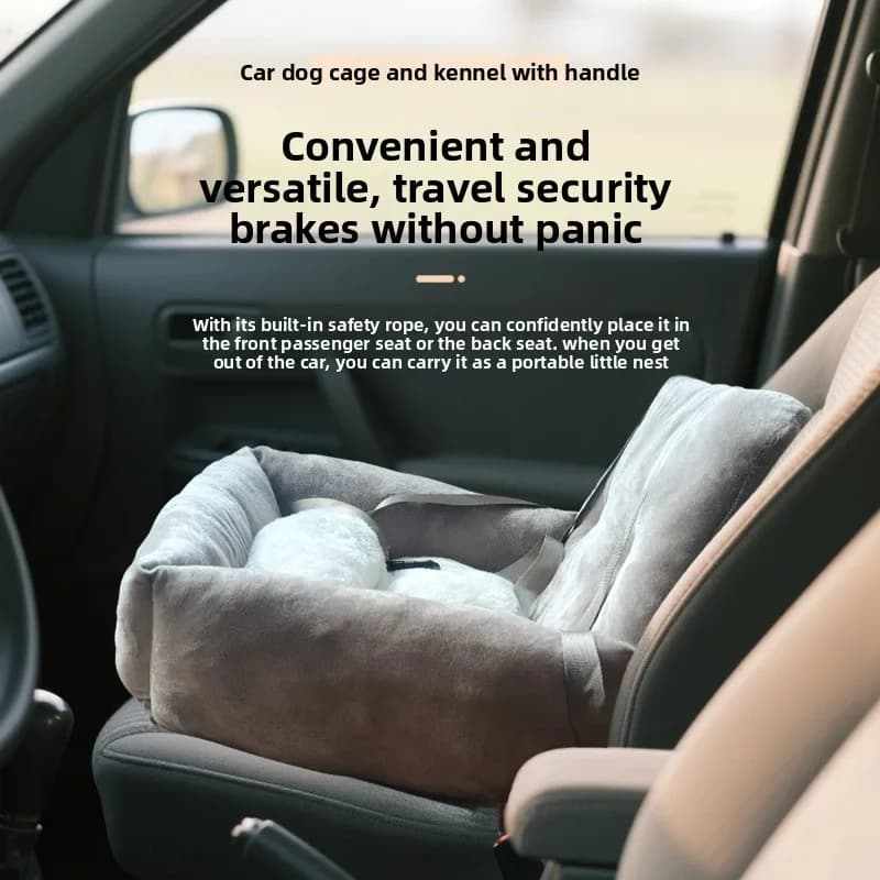 Cuccia Universale per Auto per Animali Domestici Quattro Stagioni, Gabbia Portatile per Cani e Gatti con Maniglia, Seggiolino Auto per Viaggi, Accessori per Animali