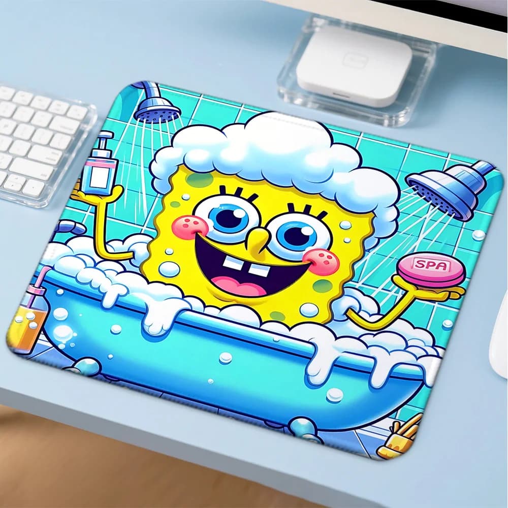 Tappetino per mouse grande S-Spongebobs, lavabile, in gomma antiscivolo, per ufficio e computer da gioco, tappetino da scrivania, accessori per computer