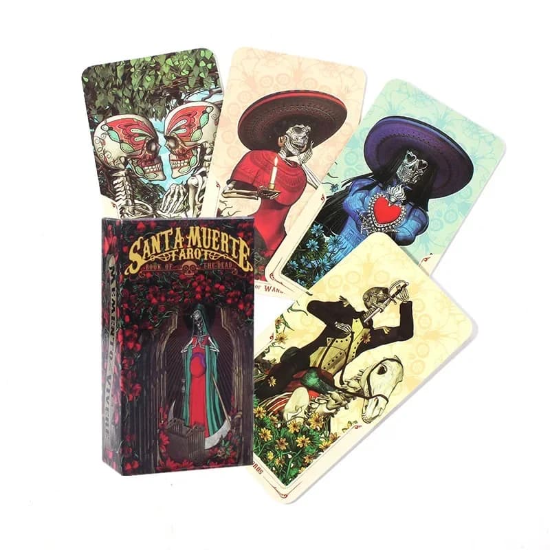 Mazzo di tarocchi di Santa Muerte Libro dei morti Mazzo di carte Tarocchi Oracle Gioco di carte Gioco da tavolo