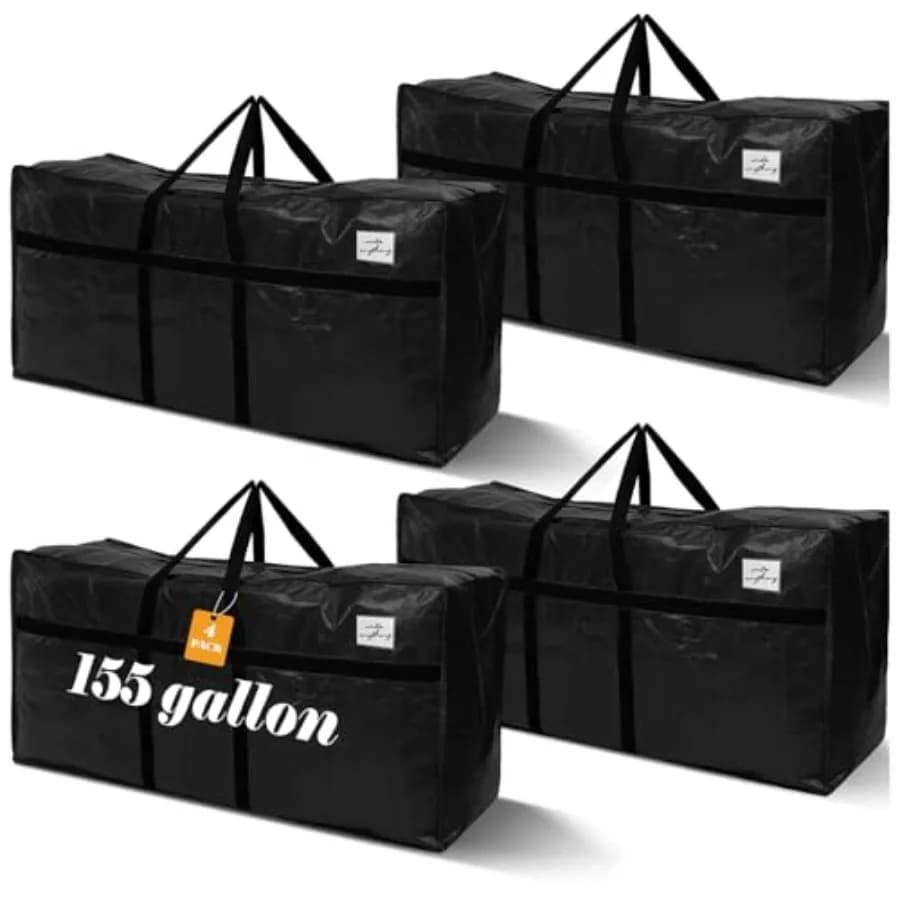 Extra Large XXL Trasloco Bags, Resistant Storage Bag with Robusta Hinge and Handle, Large Foldable Box for University Dormitory