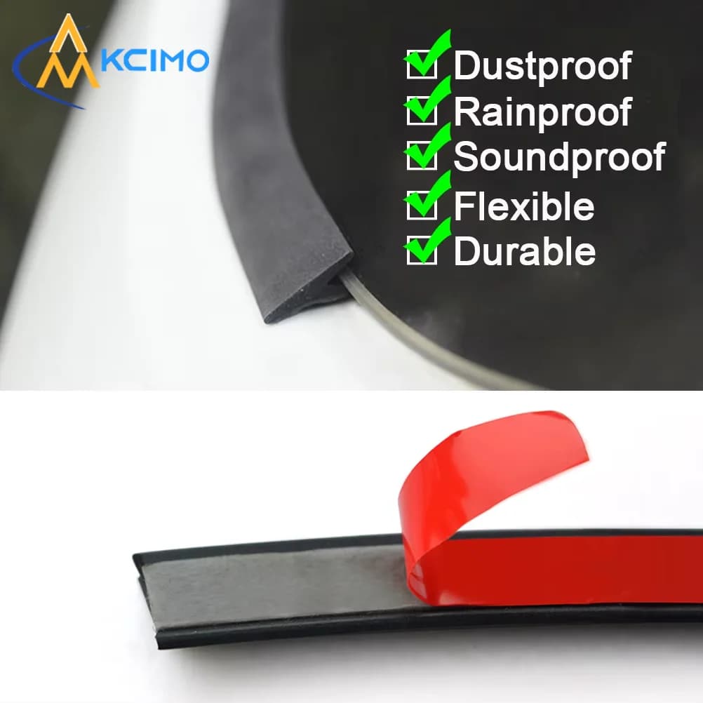 2M/4M V-Shaped Windshield Seal Strip – Waterproof & Noise-Reducing Rubber Weatherstrip