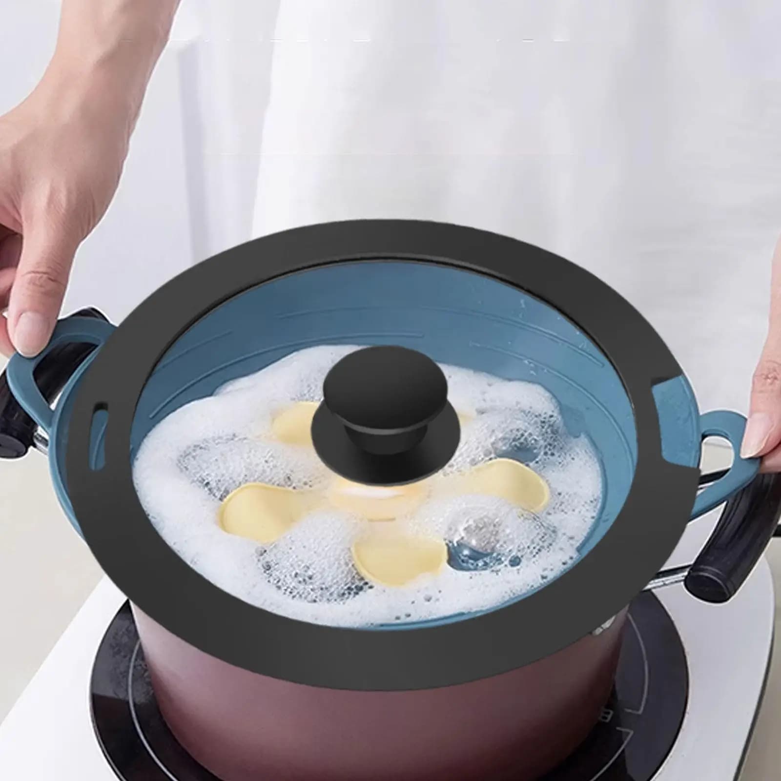 Pot Lid, Pan Lid, Cooking Pot Cover, Universal Kitchen for Frying Pans, Frying Pans