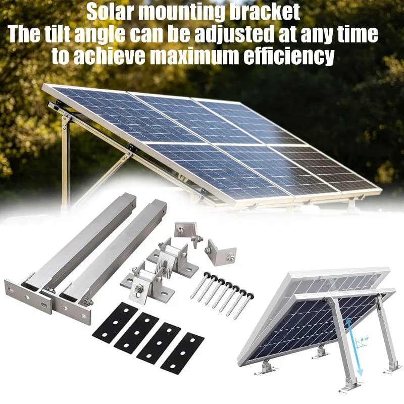 26 inch Adjustable Solar Panel Tilt Mount Brackets Aluminum Alloy Solar Panel Mounting Support up to 50-400 Watt Solar Panel