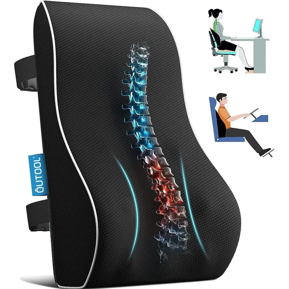 Cuscino ergonomico per supporto lombare per ufficio e casa, ideale come regalo, migliora la postura e riduce il dolore alla schiena con cinghie regolabili