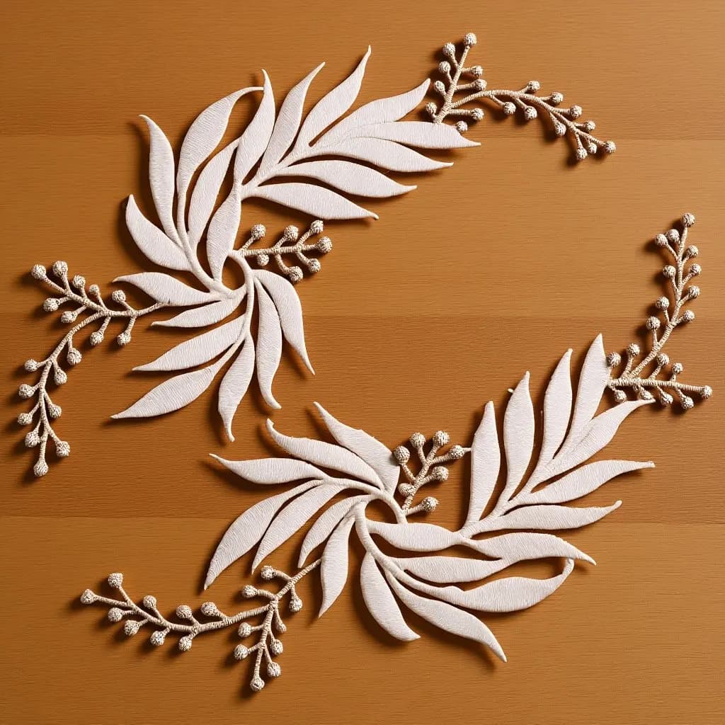 2Pcs Leaf Embroidery Applique DIY Clothing Patches Sew on Iron on for Shirt Jeans Skirt Backpack Pillow Curtain Tablecloth Sheet