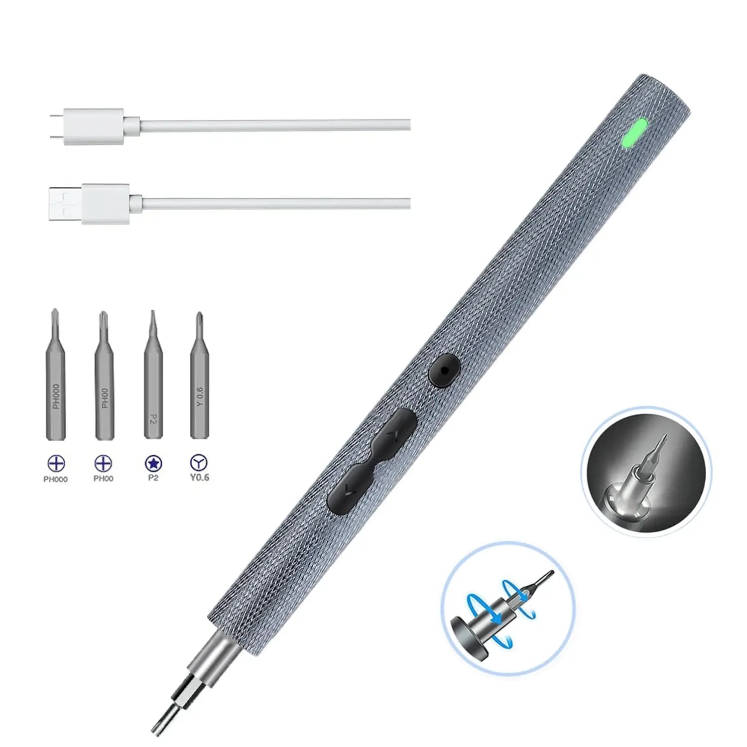 Set di cacciaviti elettrici di precisione 6 in 1 kit di utensili elettrici N30 Mini Bit Wireless ricaricabile per la riparazione di celle mobili Xiaomi