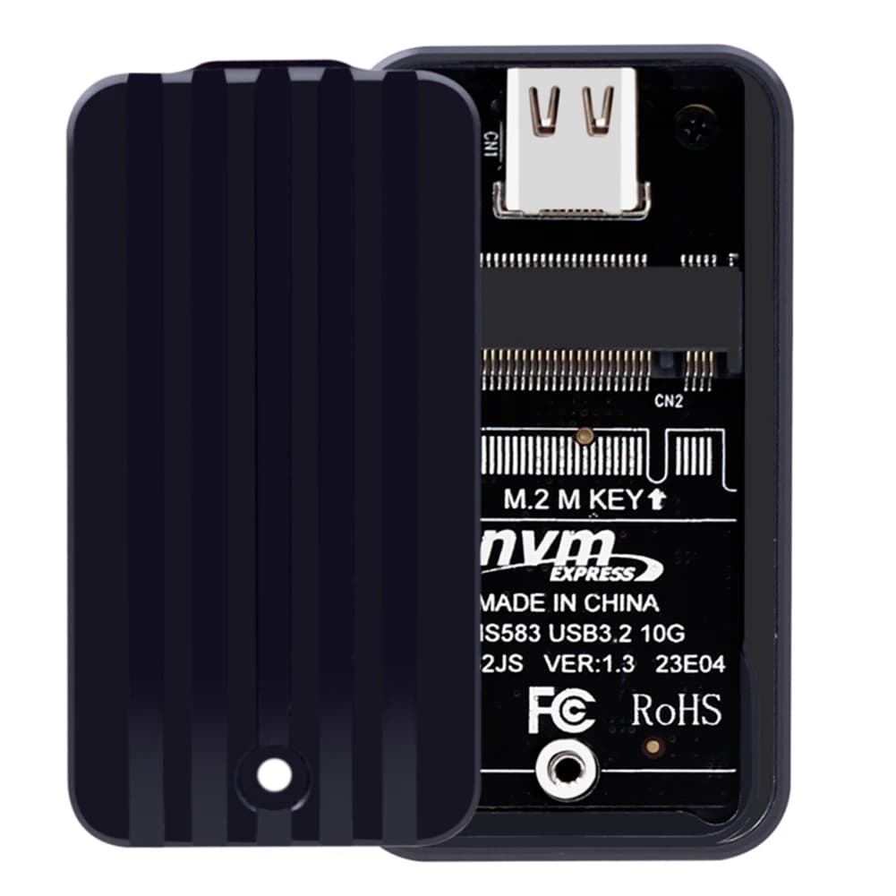 NVMe SSD Enclosure Type-C USB3.1 Adattatore per disco rigido esterno Gen2 10Gbps in lega di alluminio per M.2 2230