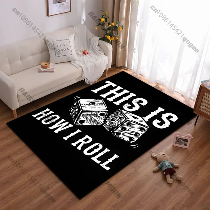 Dice rolling with personal style carpet Yoga living room room decor children's crawling mat doormat area rug games mat