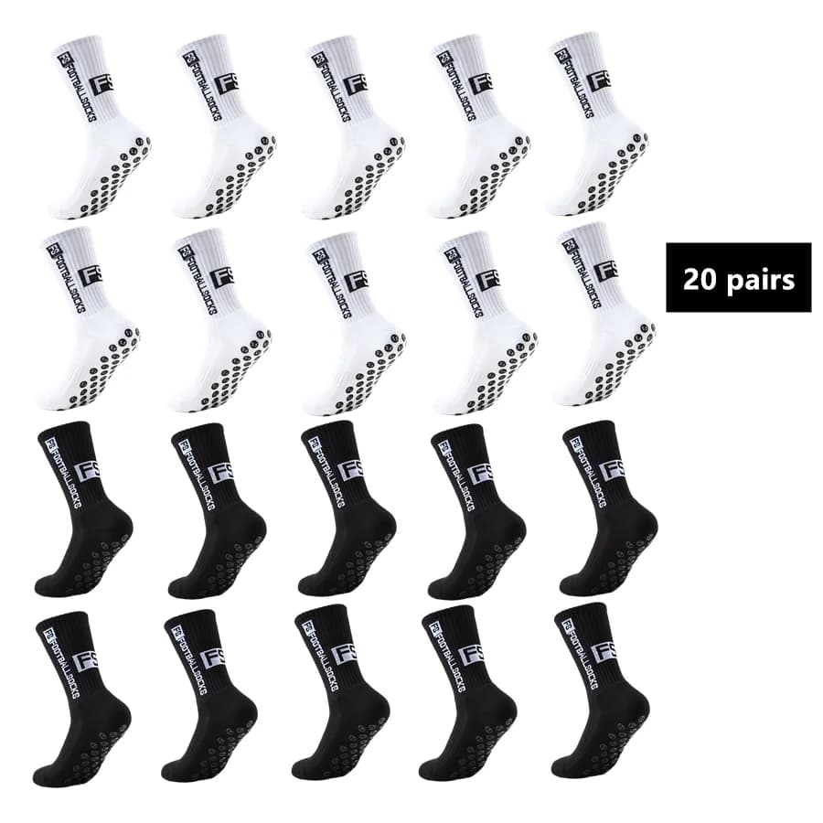 20pairs Mens Womens Shockproof Towel Bottom Grip Socks Non Slip Breathable Sport Socks For Cycling Tennis Running Baseball