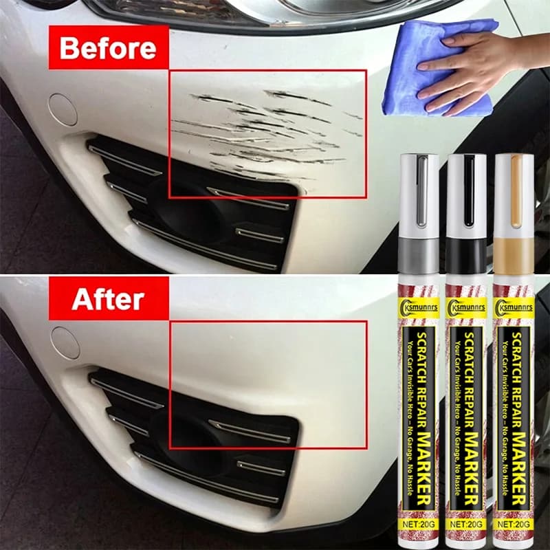 Penna Universale per Ritocco Auto 20g, Cera Lucidante Anti-Graffio per Riparazione Ruote in Lega e Carrozzeria, Strumento per la Cura della Vernice