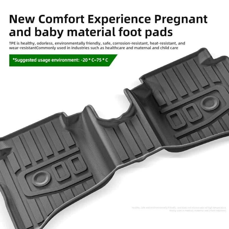 Hot Selling TPE Car Floor Mats All Weather Waterproof Anti-Slip Cargo Liner For 2016-2024 Models Car Accessories