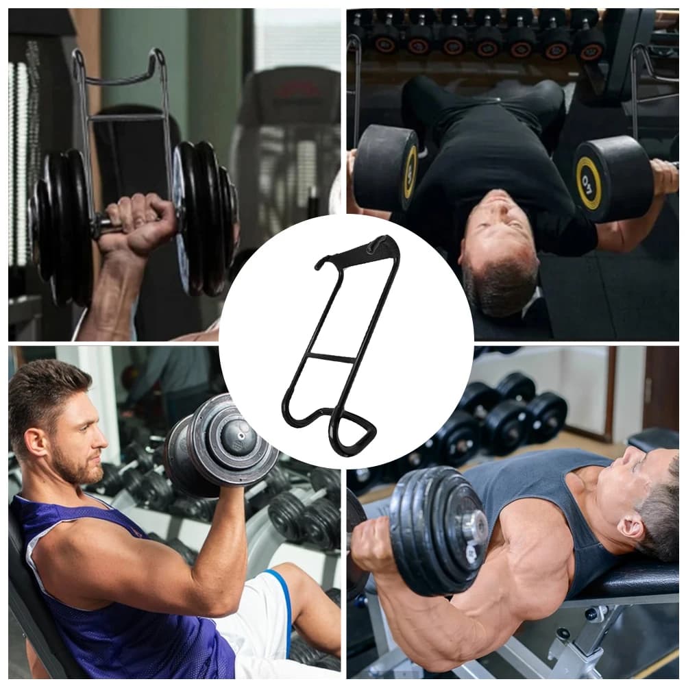 Dumbbell Spotter Hook Hanger Safety Connector Heavy Duty Dumbbell Hook for Dumbbell Bench Press Chest & Shoulder Workouts