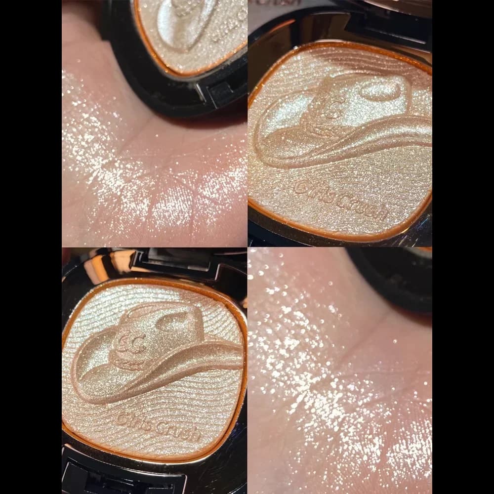 GirlsCrush Single Color Highlight Polished Shade Shiny Face Shimmer Eye Nose Powder Cosmetics for Long-Term Makeup