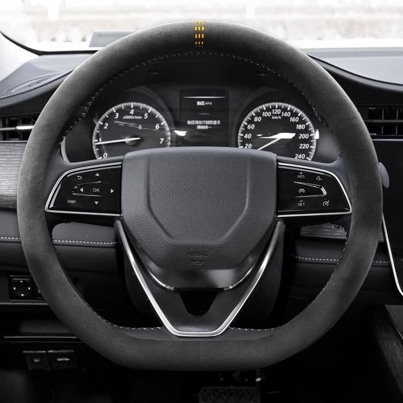 Per Venucia V D60 T70 D50 R50 T90 T60 EV antiscivolo quattro stagioni universale coprivolante in pelle scamosciata accessorio interno auto