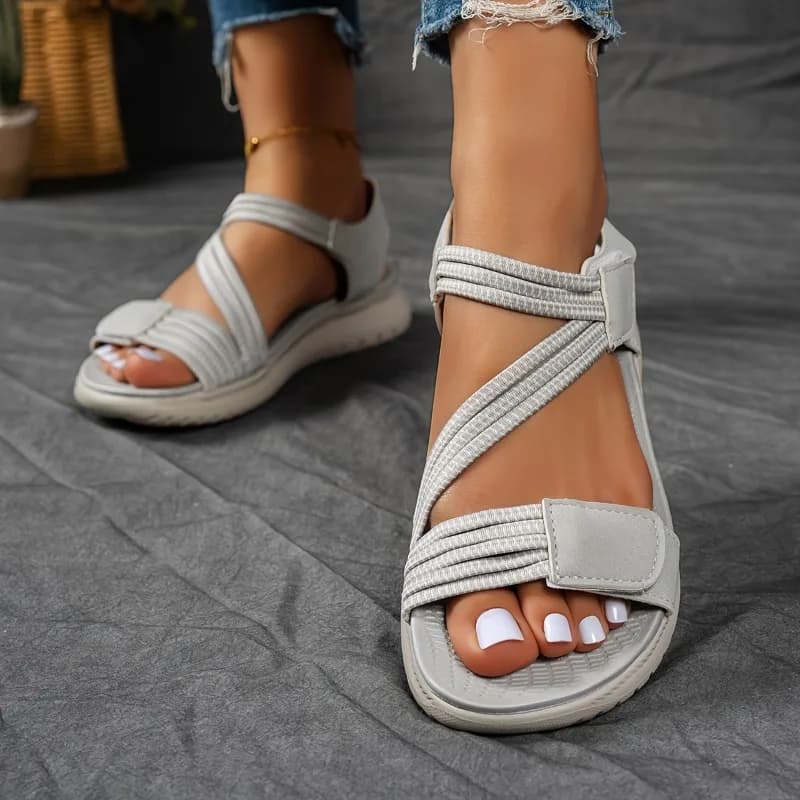 Sandali Donna Nuova Moda 2026 Eleganti Estivi Sportivi da Spiaggia con Zeppa per Aumentare l'Altezza Comodi con Punta Aperta