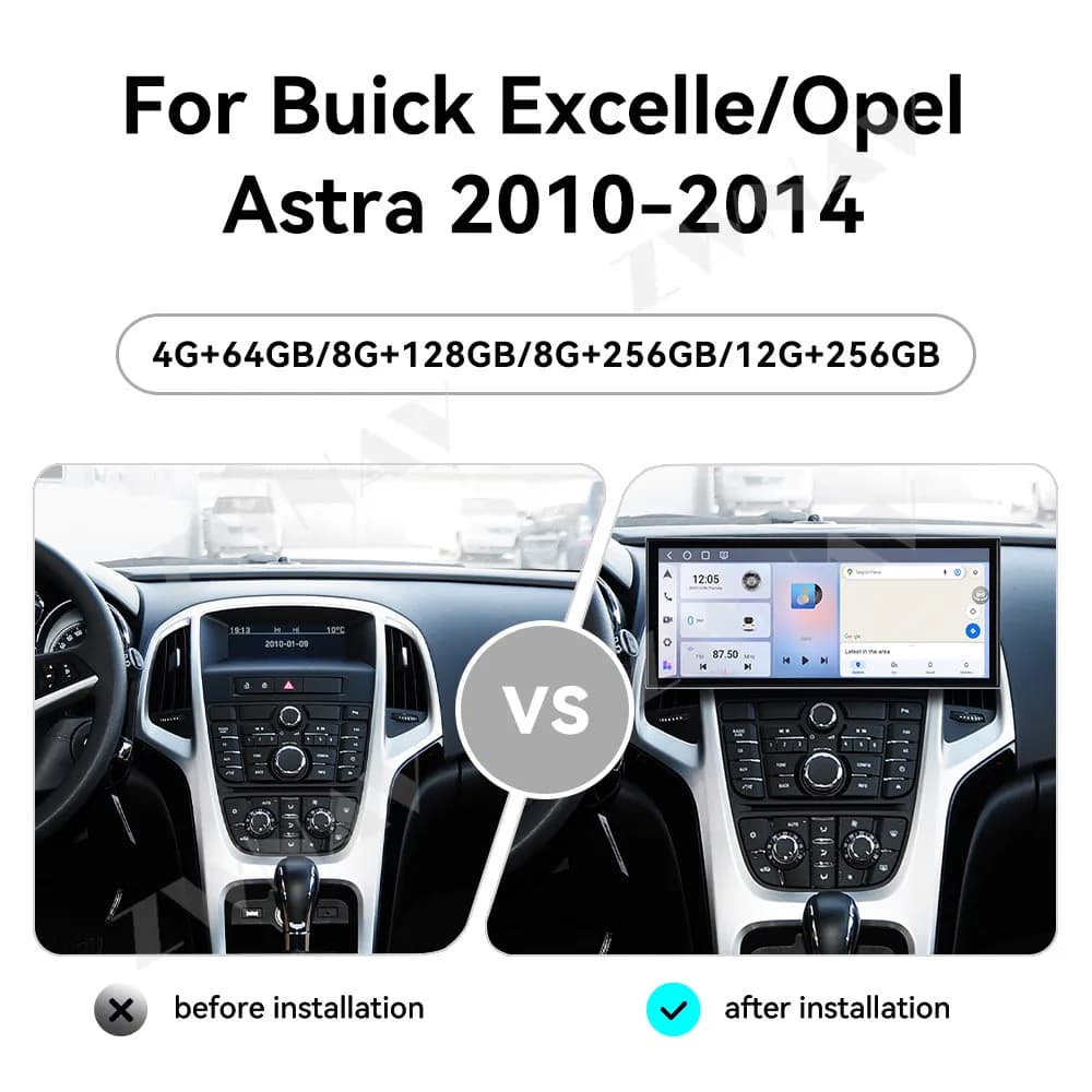 15.8” For Buick Excelle/Opel Astra 2010-2014 Android 15 touch screen GPS navigation carplay multimedia player wireless head unit