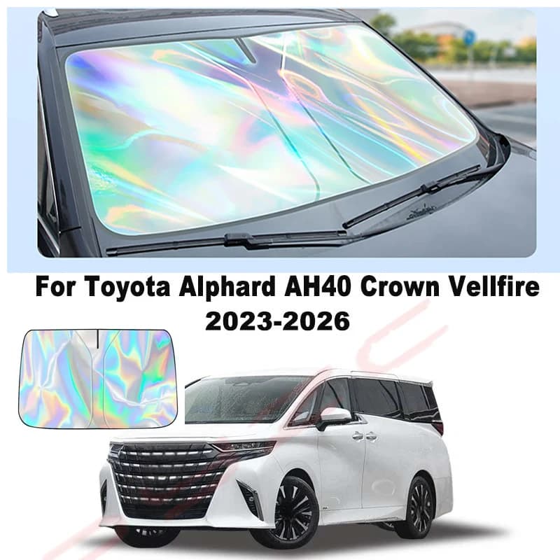 For Toyota Alphard AH40 Crown Vellfire 2023-2026 Car Windshield Sunshade Cover Front Window Sun Shade Visor Auto Interior UV