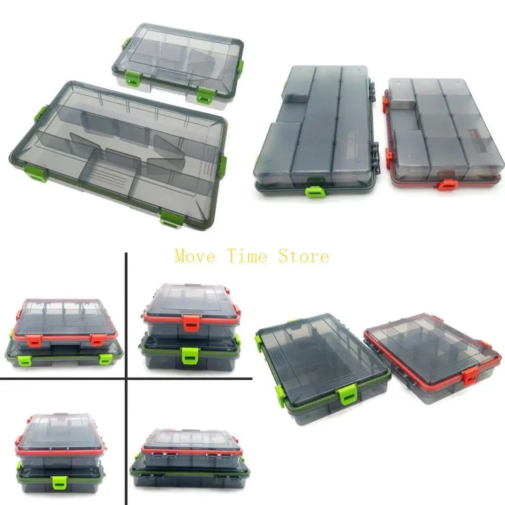 92ME Tackle Dividers Box withAdjustable Dividers Transparent Fishing Lure Storage Box